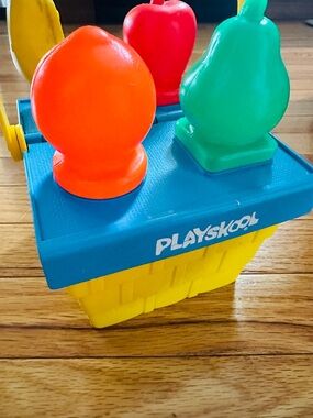 Vintage Playskool Colorful Fruit Pop Toy sorter